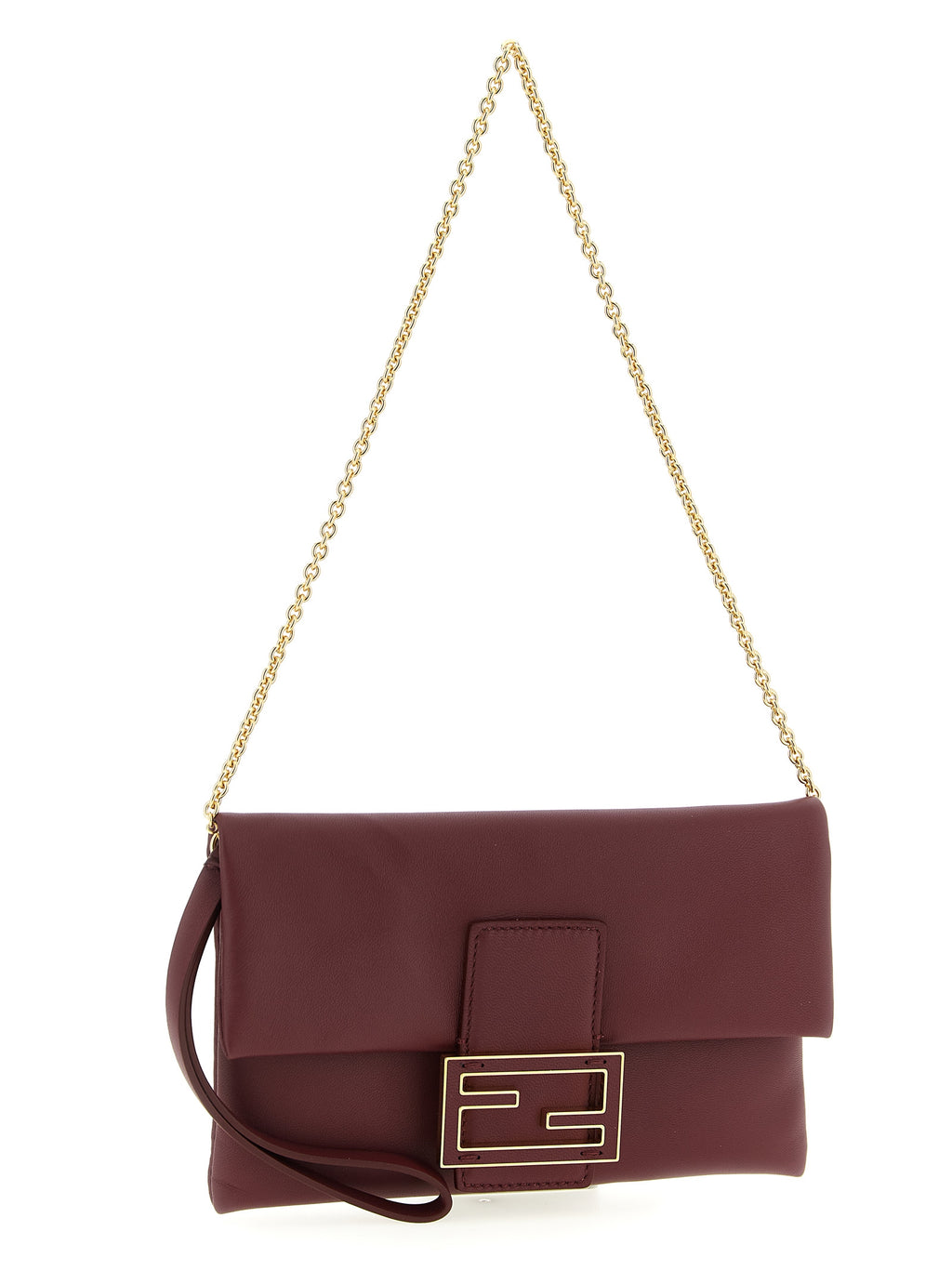 Bordeaux Lammleder Clutch Bag