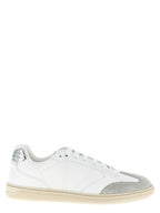Weiße Kalbsleder Low-Top-Sneaker