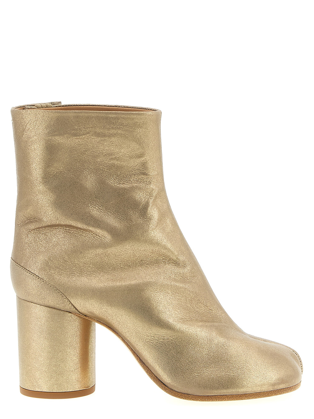 Goldfarbene Kaschmir-Stiefeletten