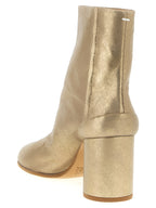 Goldfarbene Kaschmir-Stiefeletten