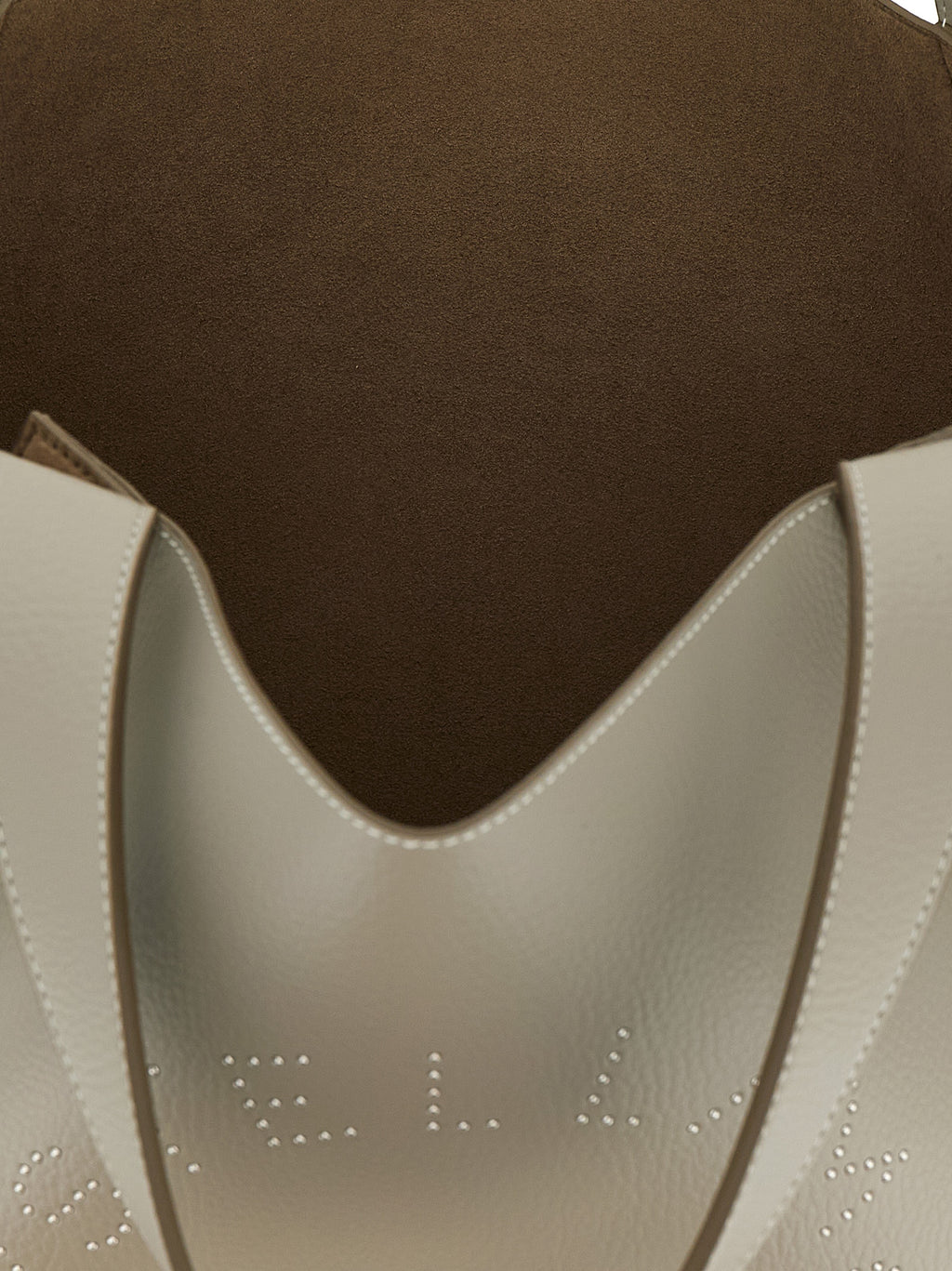 Beige Polyamid-Tragetasche
