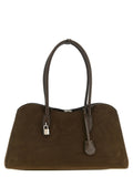 Schultertasche aus braunem Hanf