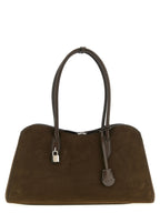 Schultertasche aus braunem Hanf