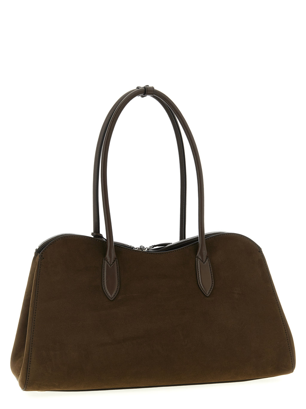 Schultertasche aus braunem Hanf