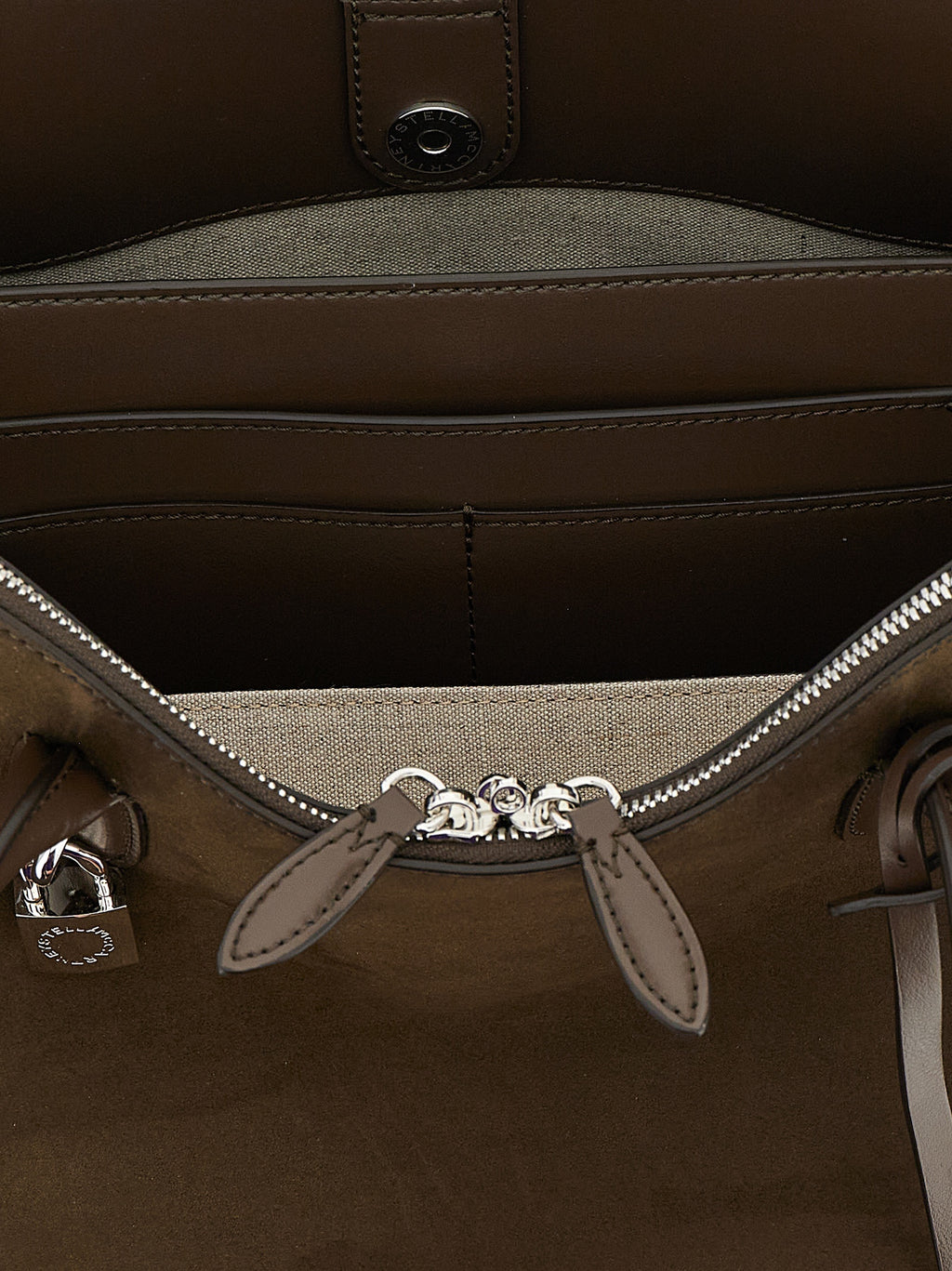 Schultertasche aus braunem Hanf