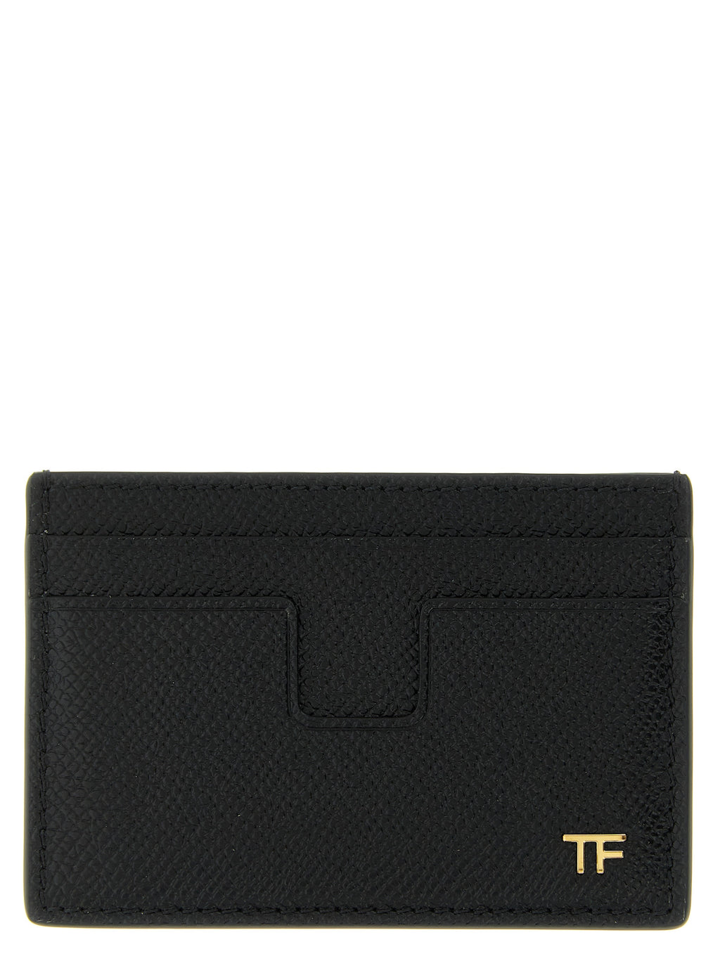 Schwarzes Kartenetui aus Leder 325802BM