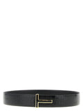 Schwarzer Gürtel aus Leder 325835