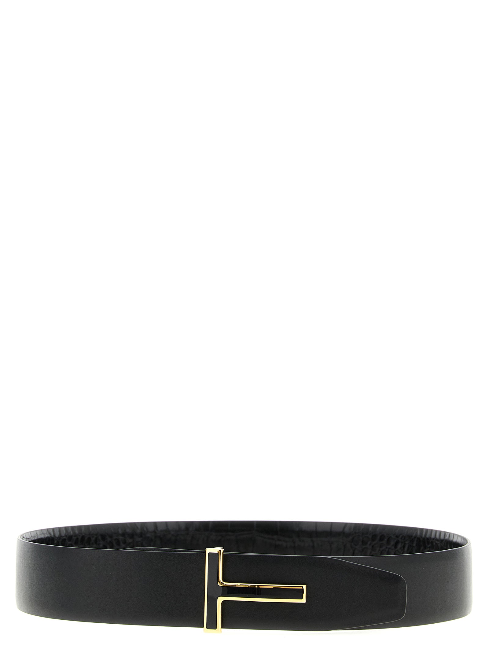 Schwarzer Gürtel aus Leder 325835