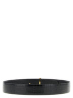 Schwarzer Gürtel aus Leder 325835
