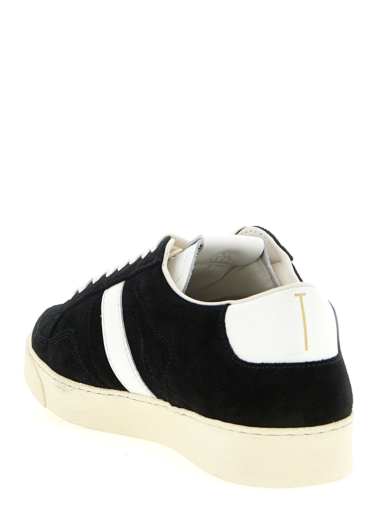 Bicolor Leather Low Top Sneakers