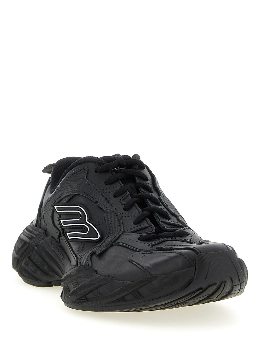 Schwarze Sneaker aus Leder 326885