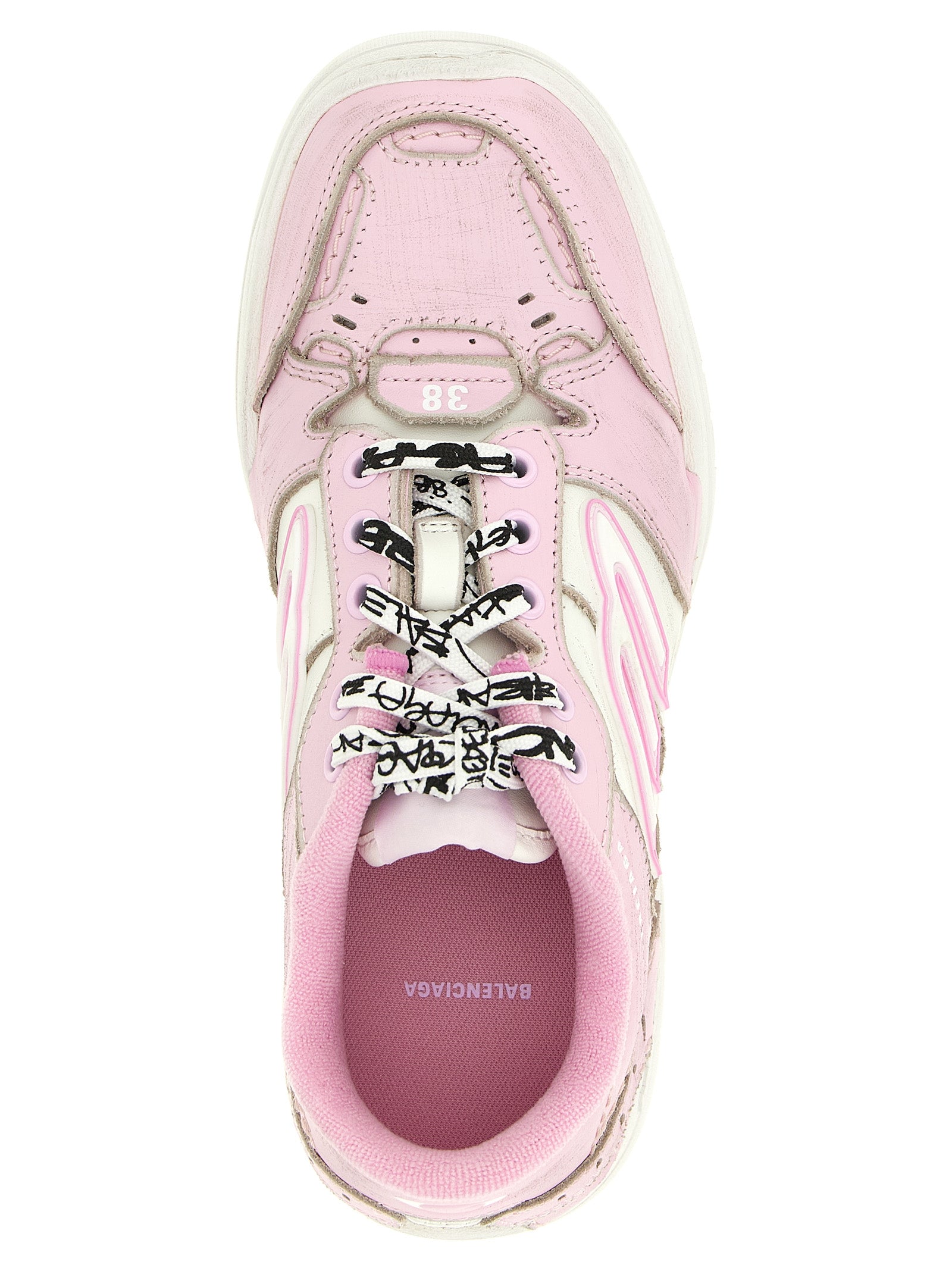 Mehrfarbige Sneaker aus Leder