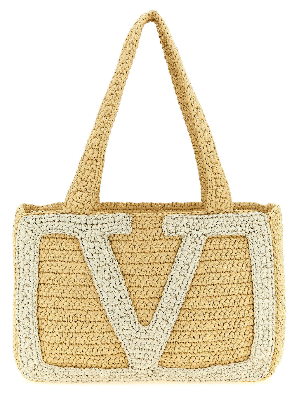 Weiße Tote Bag aus Viskose