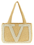 Weiße Tote Bag aus Viskose
