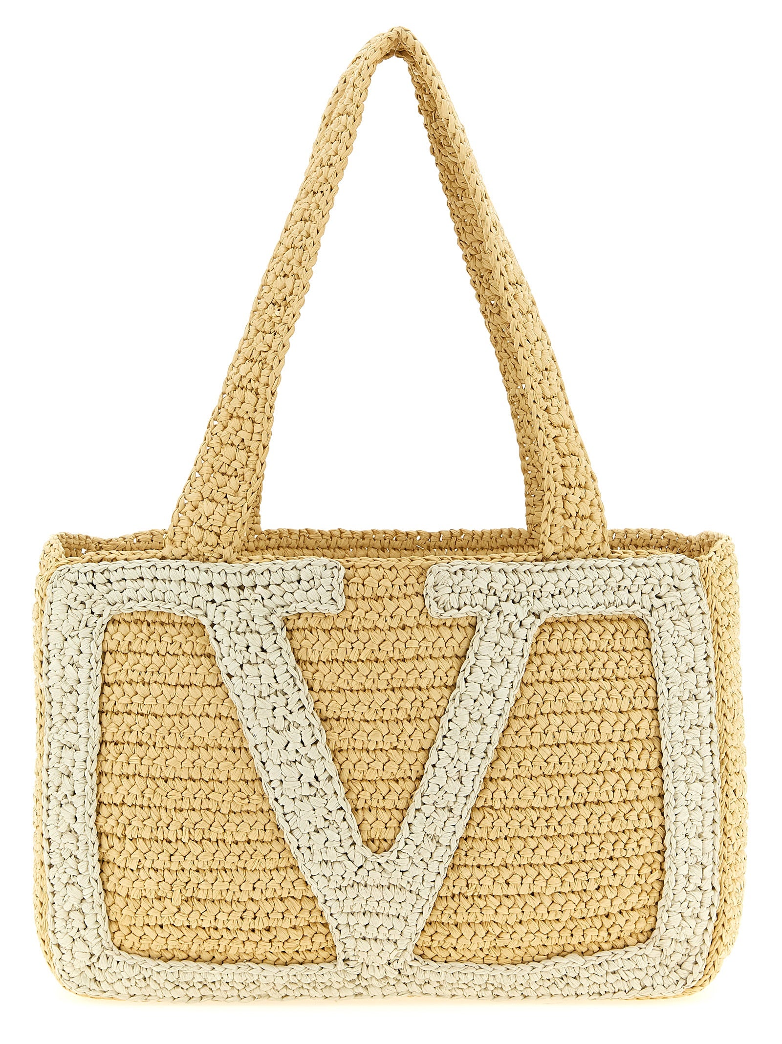 Weiße Tote Bag aus Viskose