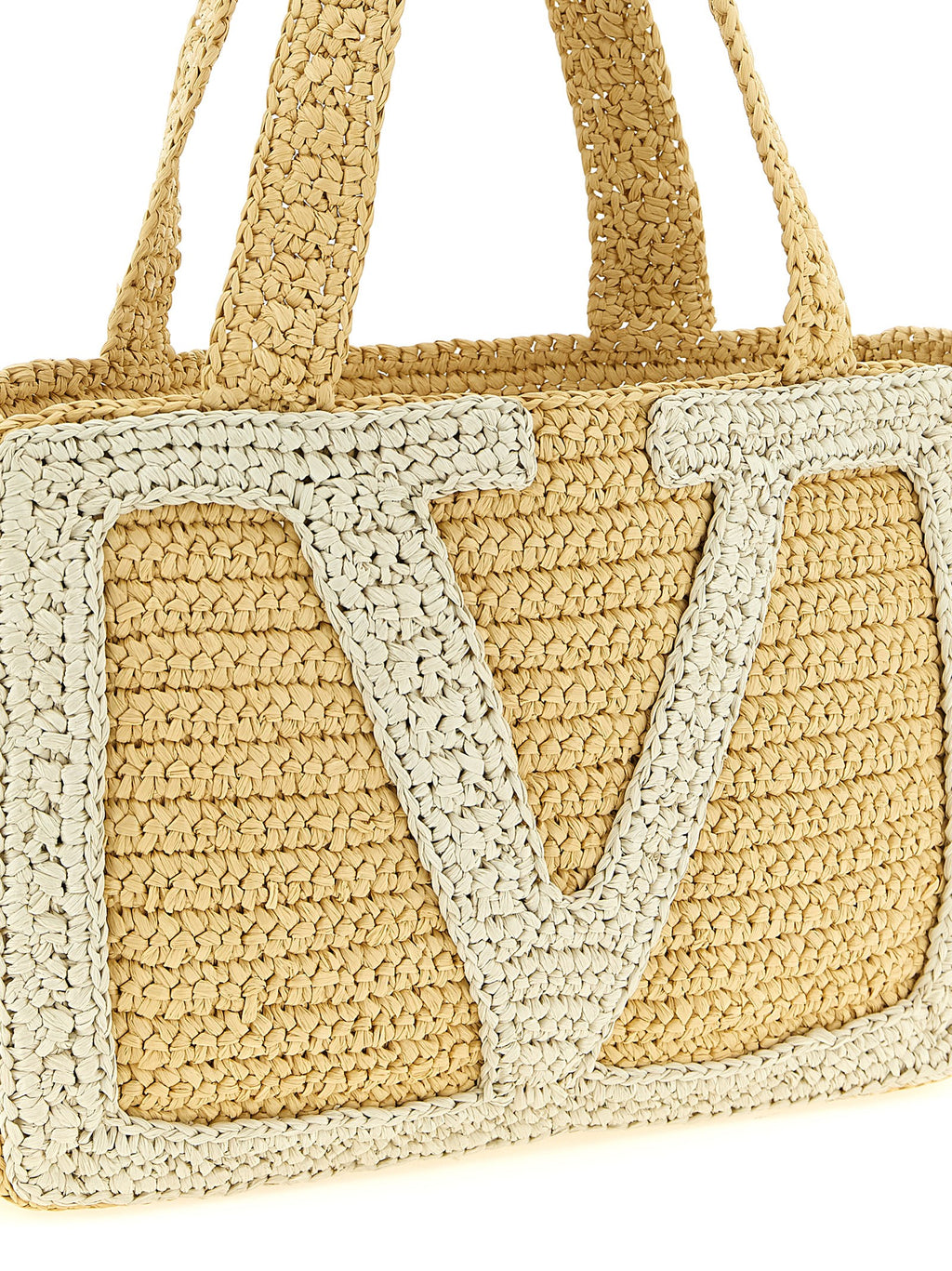 Weiße Tote Bag aus Viskose