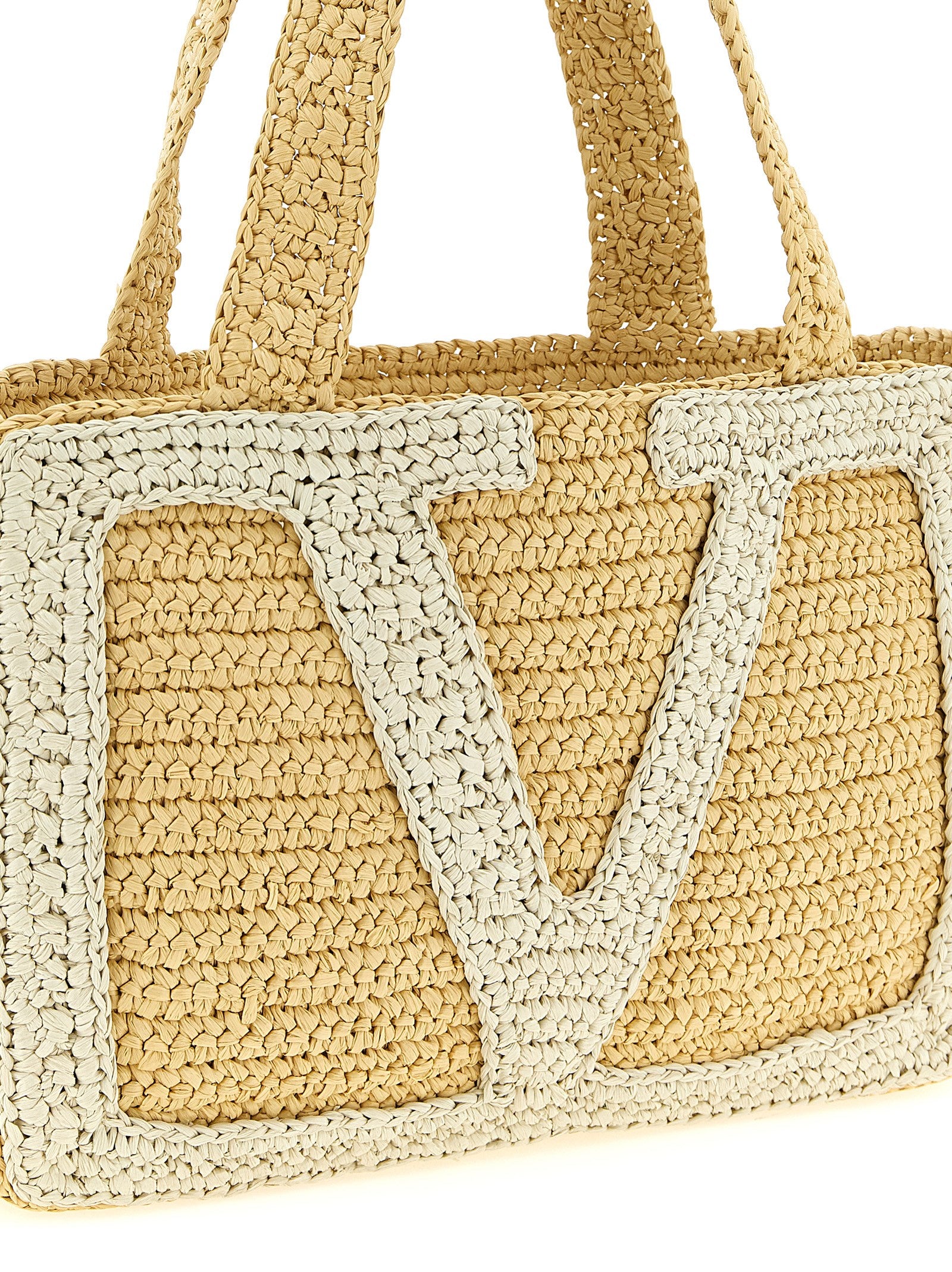Weiße Tote Bag aus Viskose
