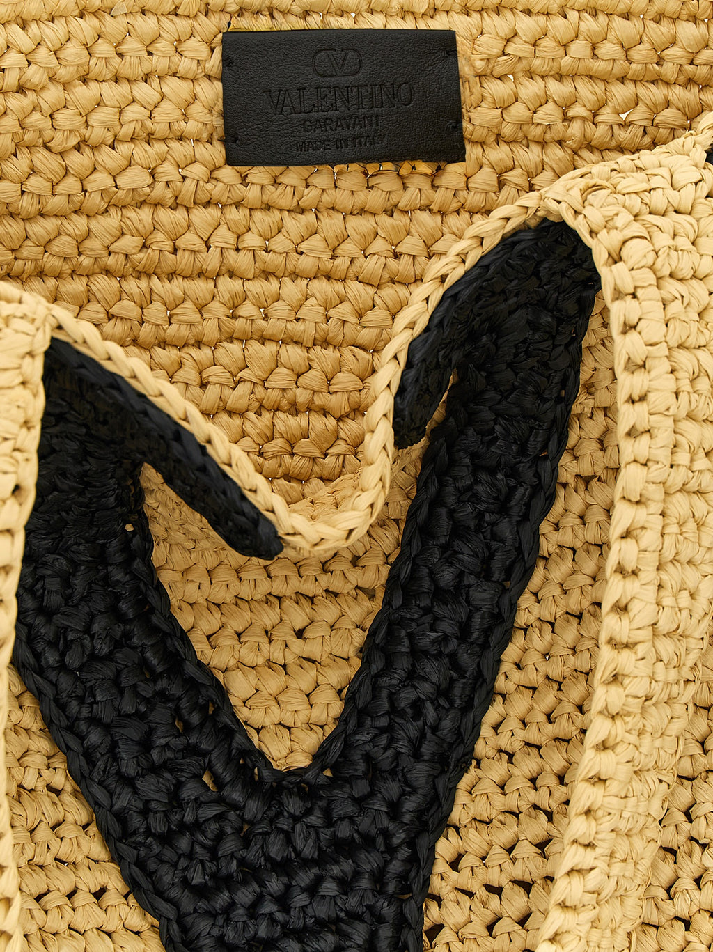 Beige Viscose Tote Bag