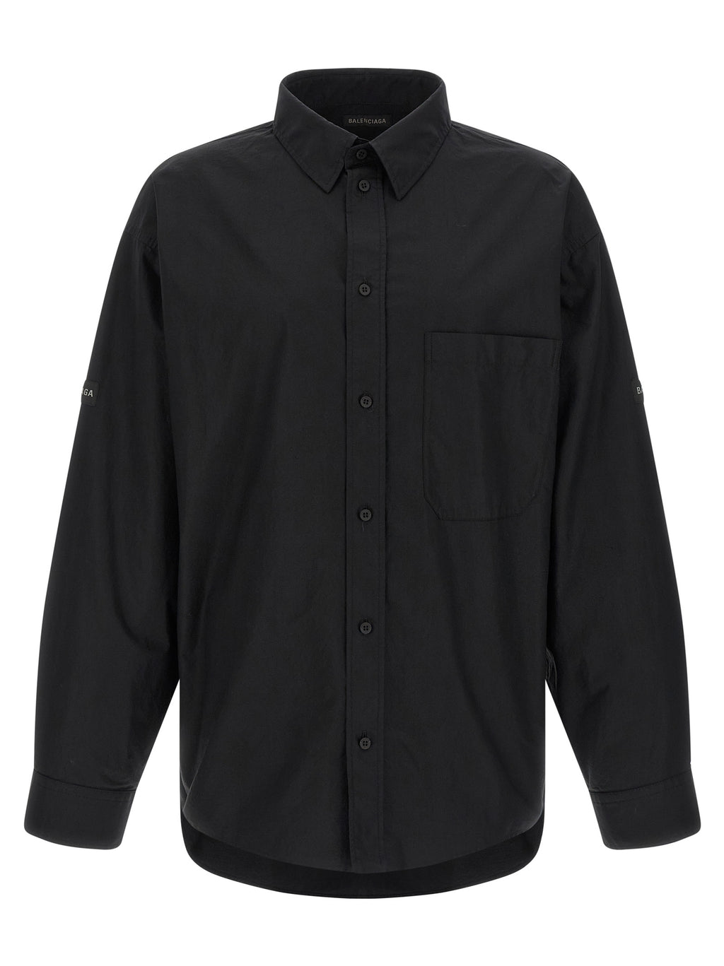 Schwarze Baumwollbluse