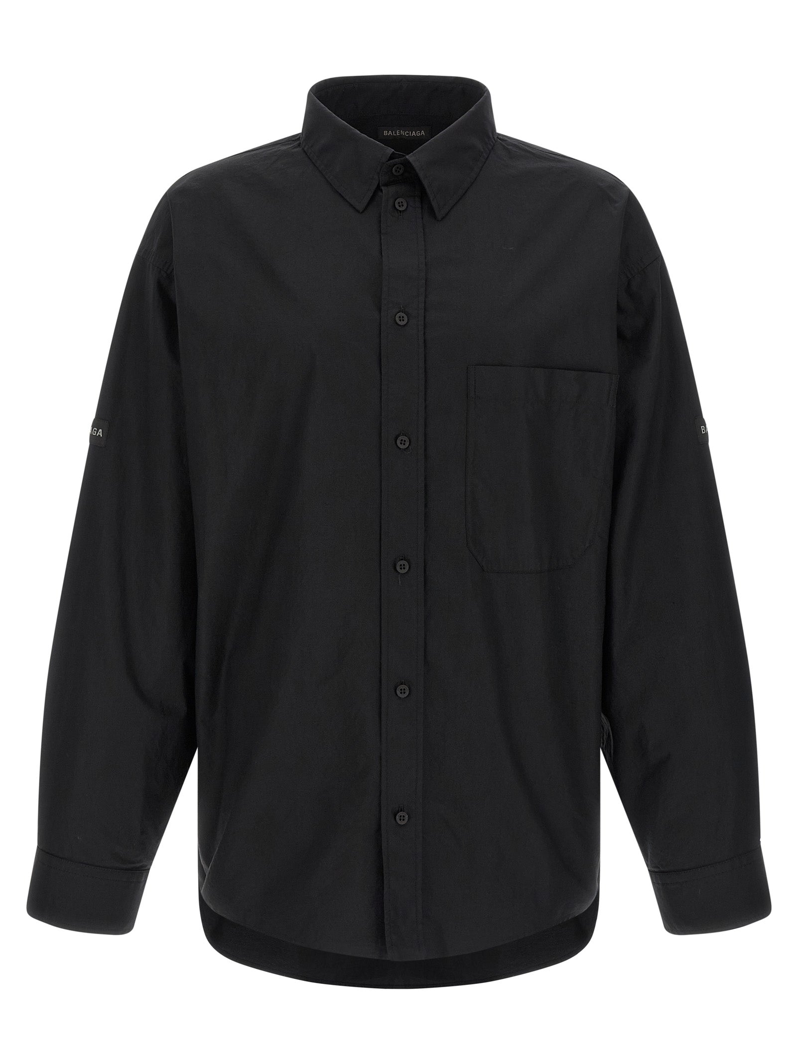 Schwarze Baumwollbluse