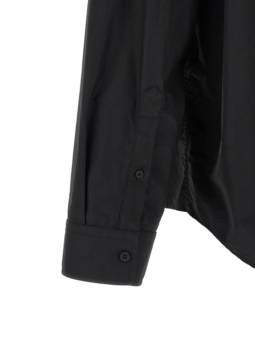 Schwarze Baumwollbluse