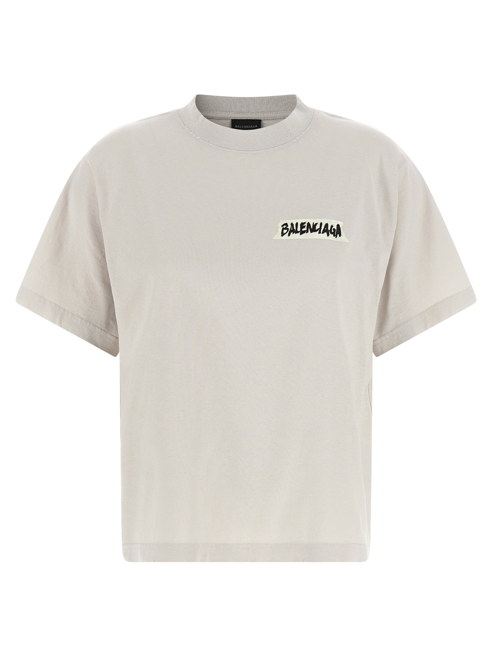 Graues Baumwoll-T-Shirt