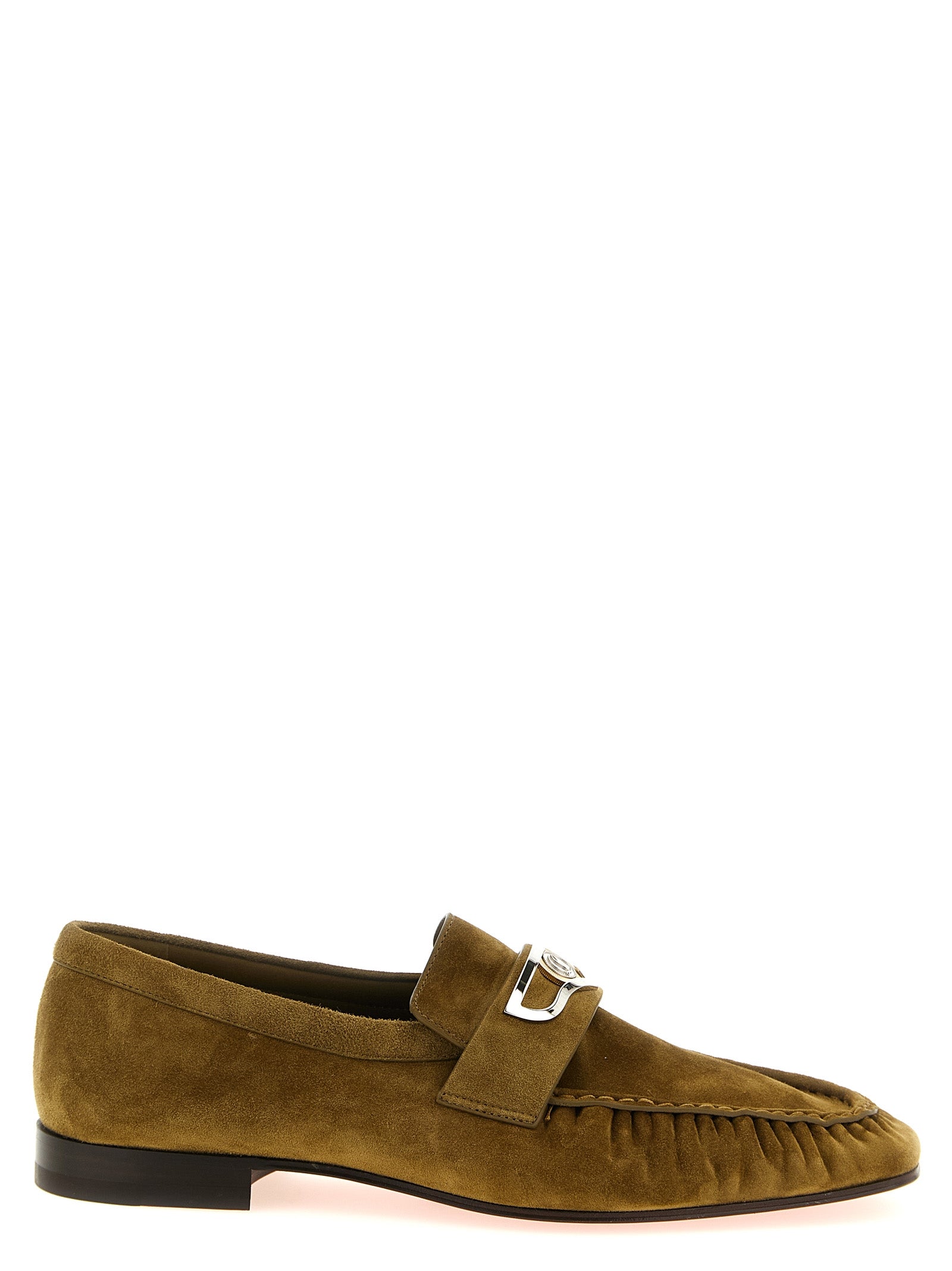Braune Kalbsleder-Slipper
