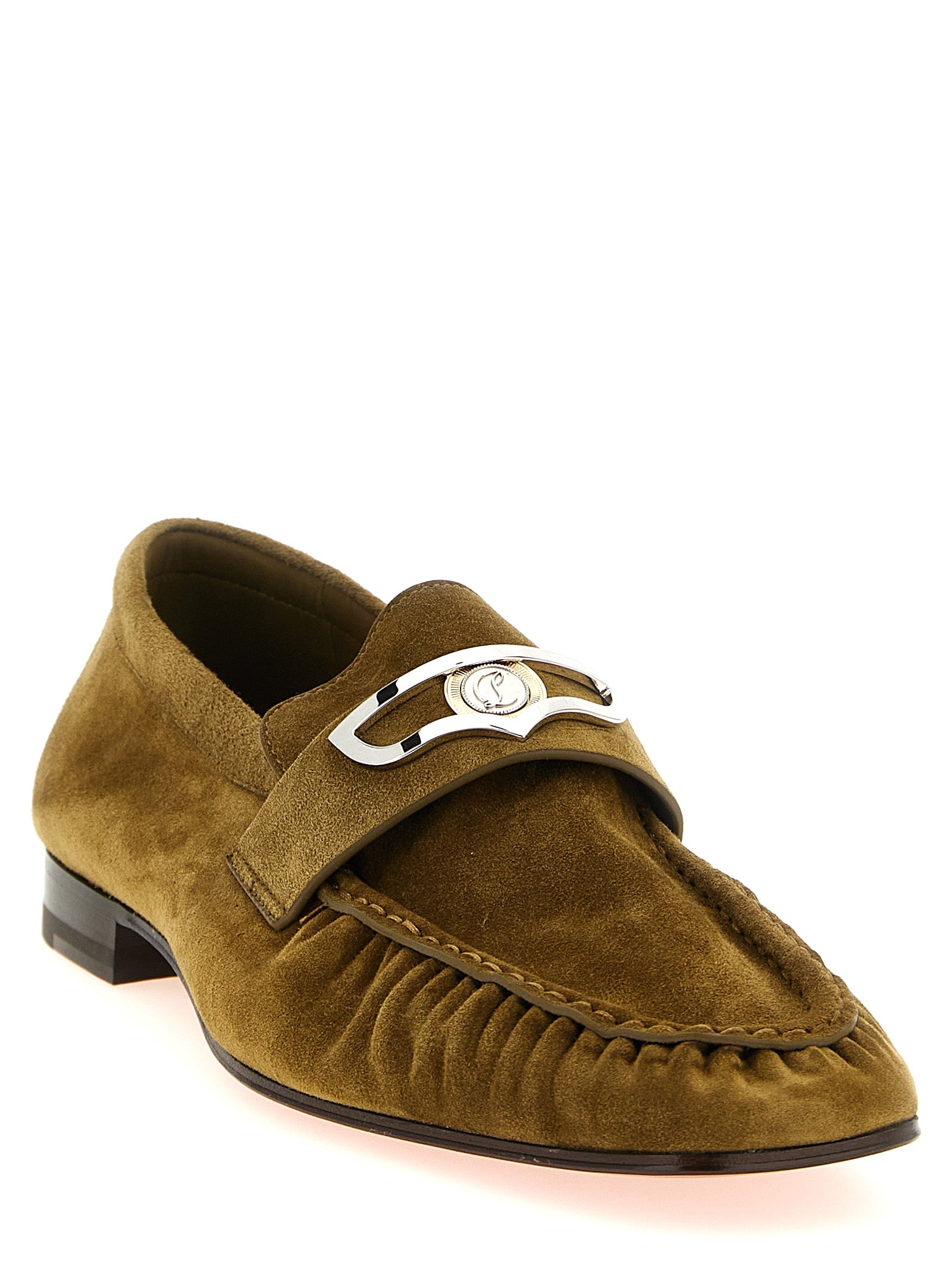 Braune Kalbsleder-Slipper