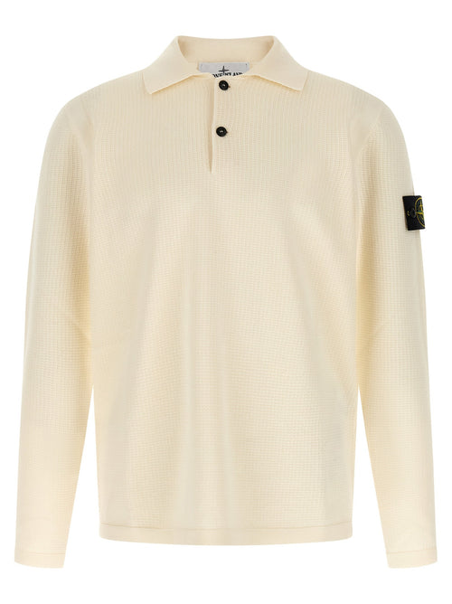 Beige Cotton Polo Shirt Stone Island