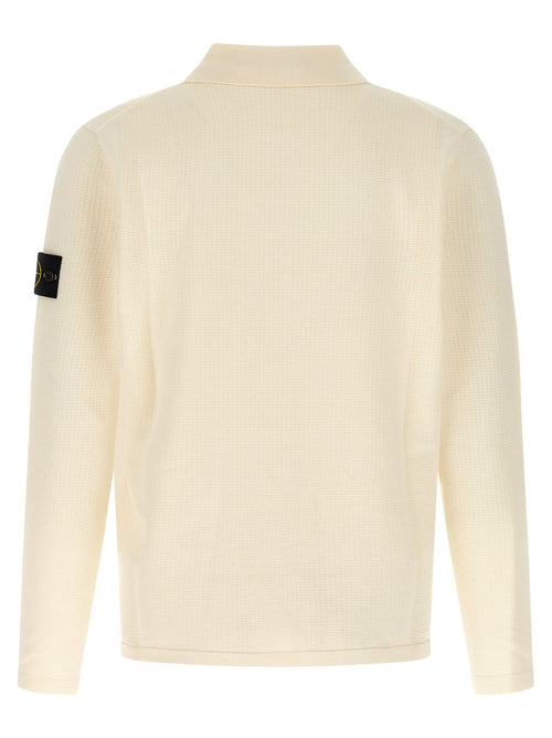 Beige Cotton Polo Shirt Stone Island