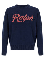 Blauer Leinenstrickjacke