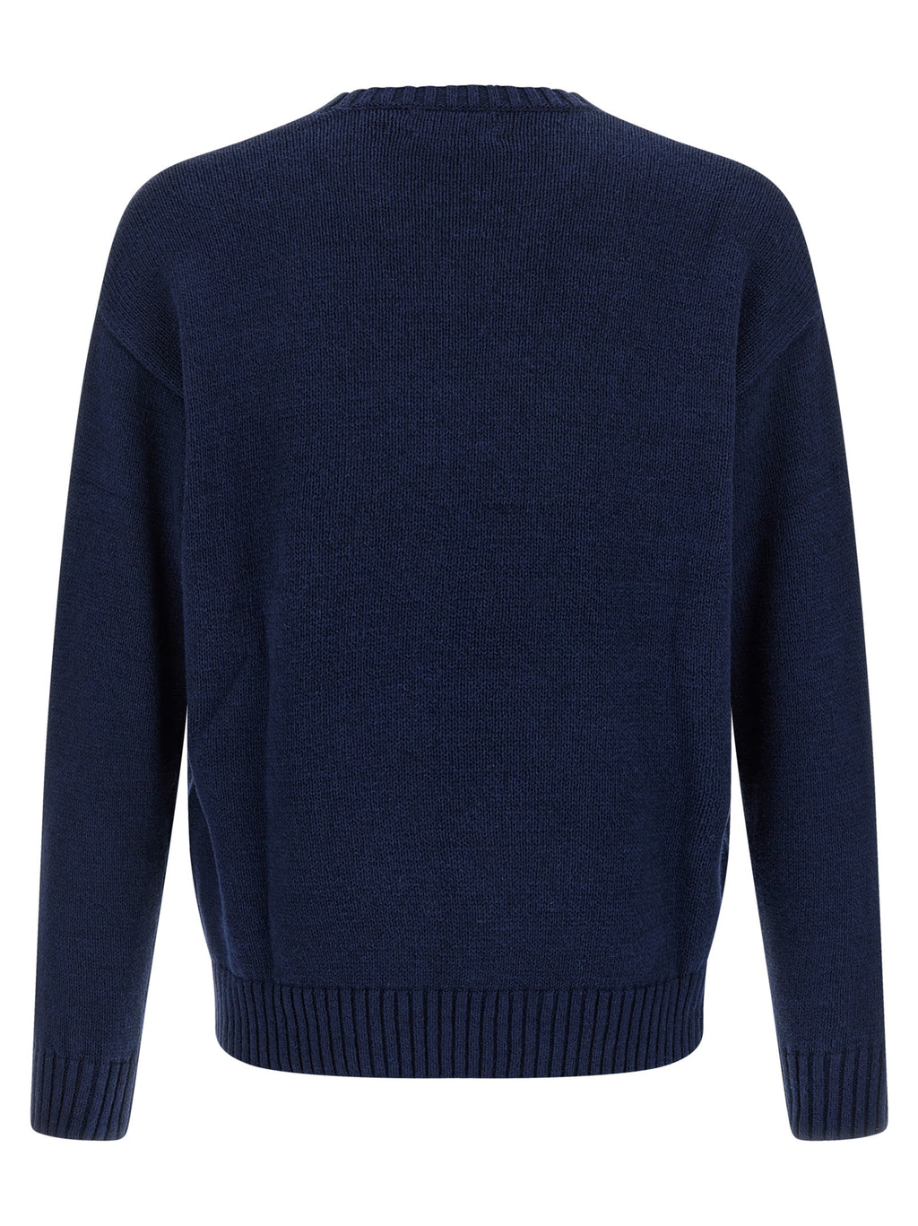 Blauer Leinenstrickjacke