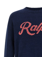 Blauer Leinenstrickjacke