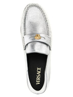 Loafer aus Lammleder in Silber