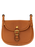 Braunes Kalbsleder Damen Crossbody Tasche