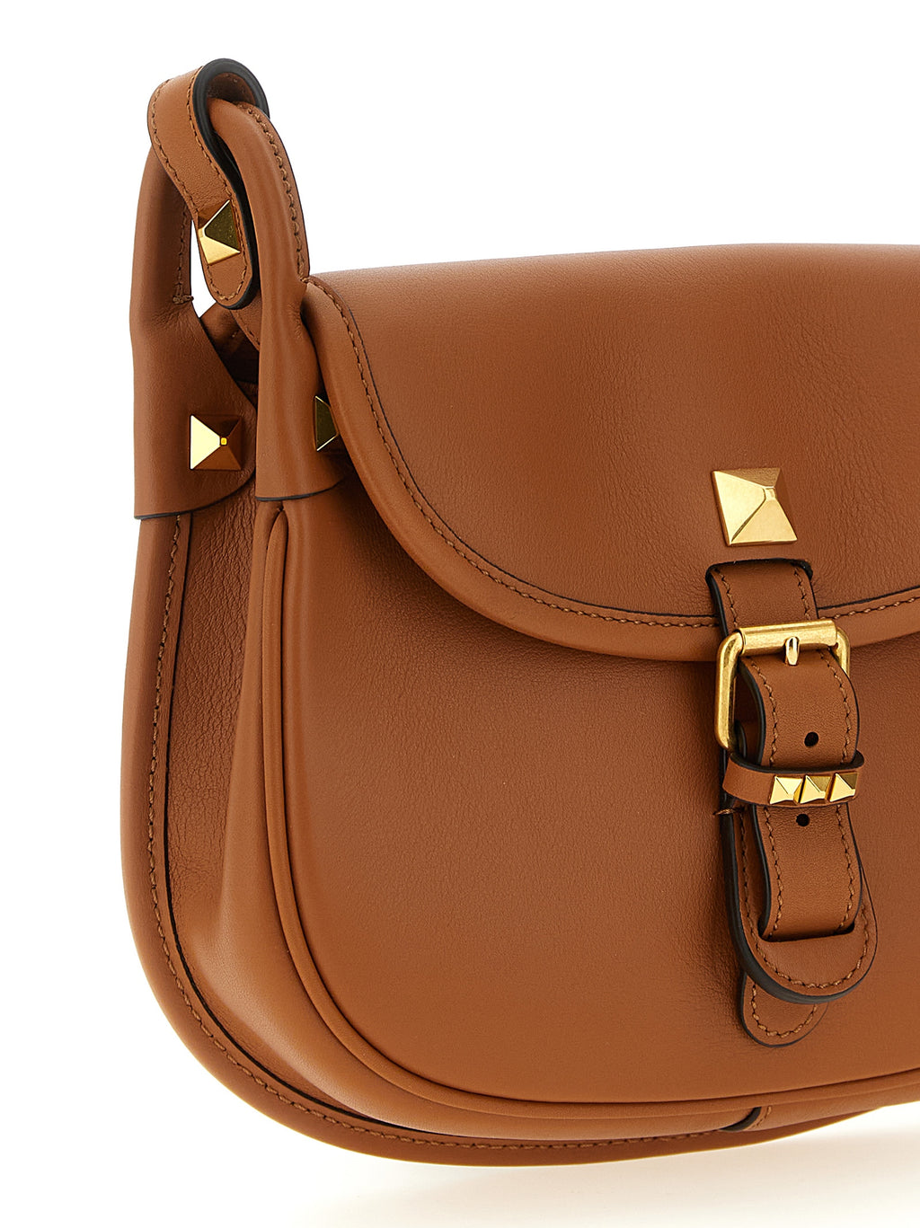 Braunes Kalbsleder Damen Crossbody Tasche