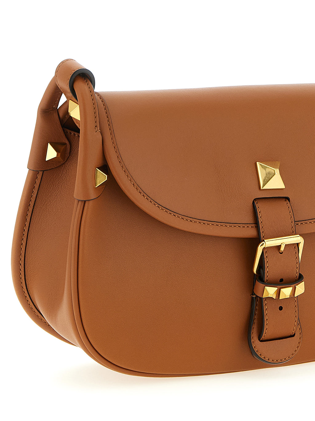 Braunes Kalbsleder Damen Crossbody Tasche