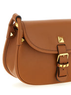 Braunes Kalbsleder Damen Crossbody Tasche