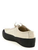 Beige Kalbsleder Low-Top-Sneaker