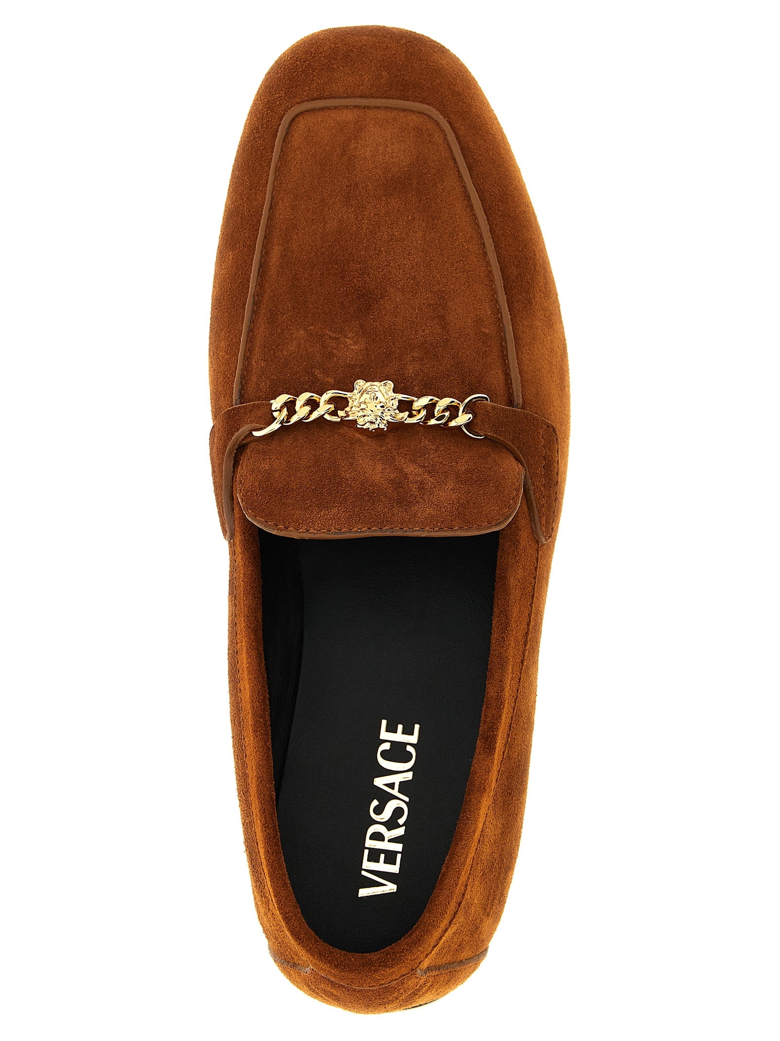 Braune Kalbsleder-Slipper