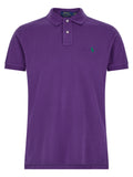 Lila Baumwoll-Poloshirt