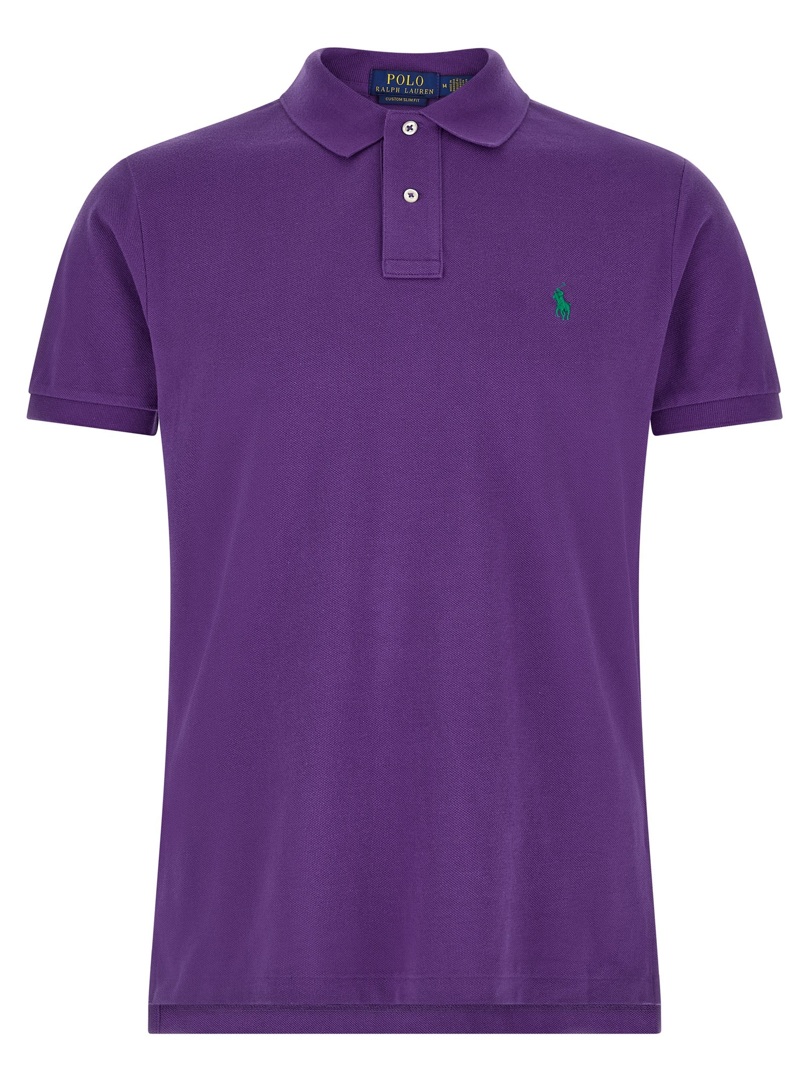 Lila Baumwoll-Poloshirt