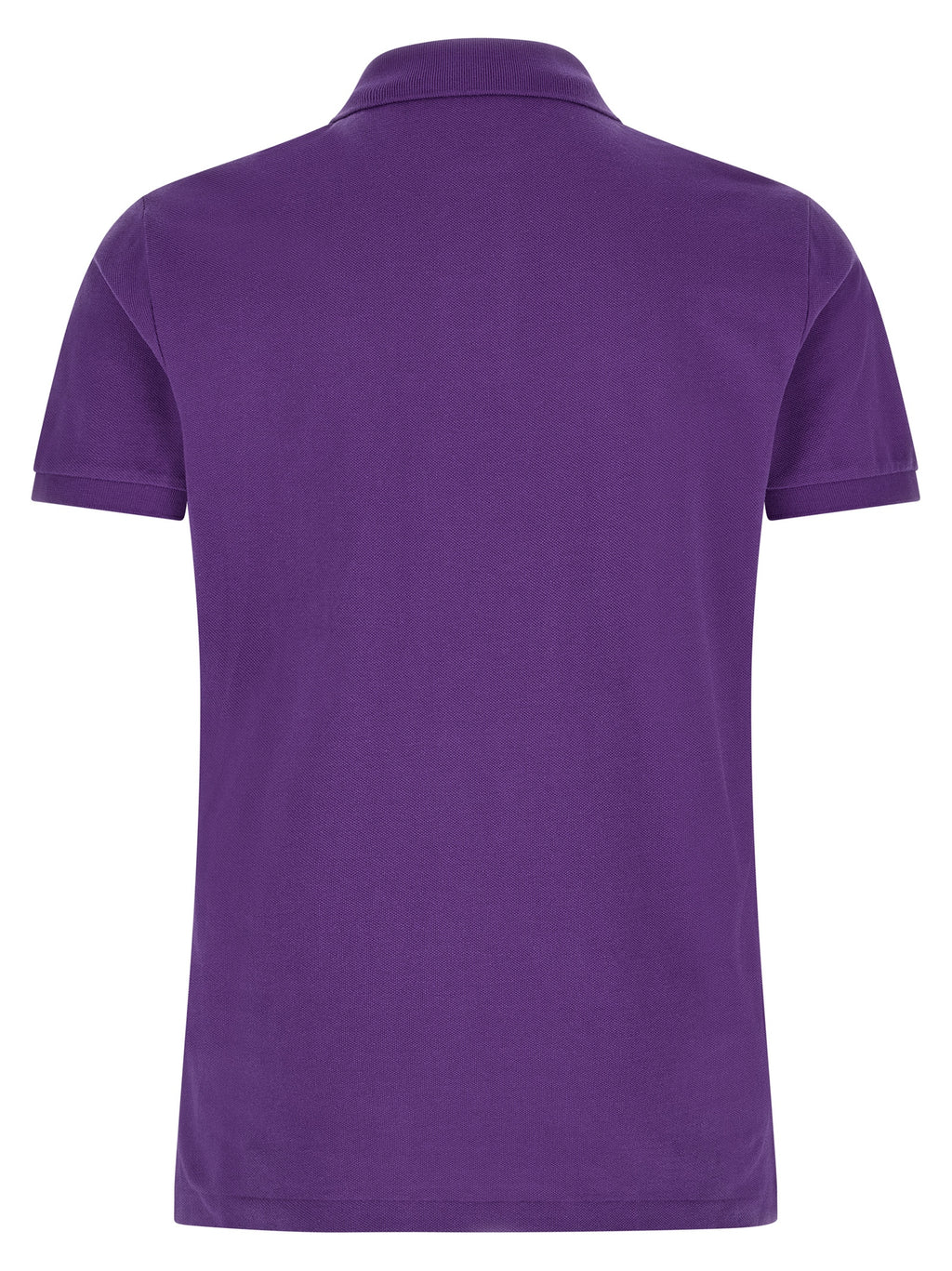 Lila Baumwoll-Poloshirt