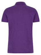 Lila Baumwoll-Poloshirt
