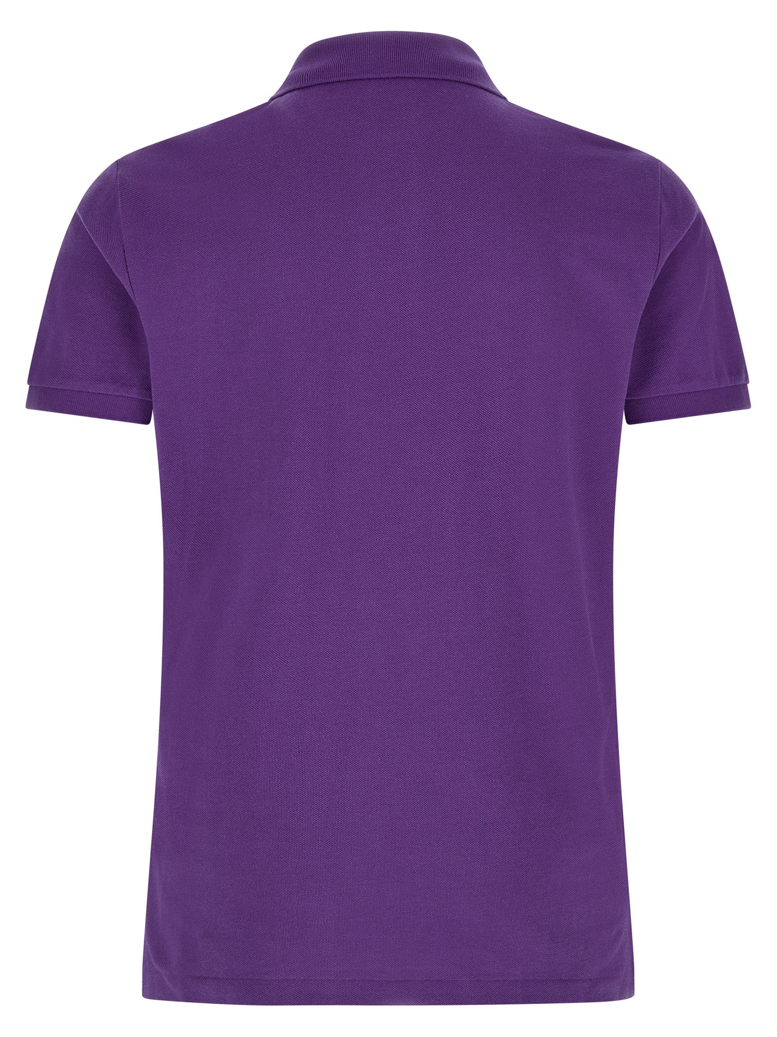 Lila Baumwoll-Poloshirt