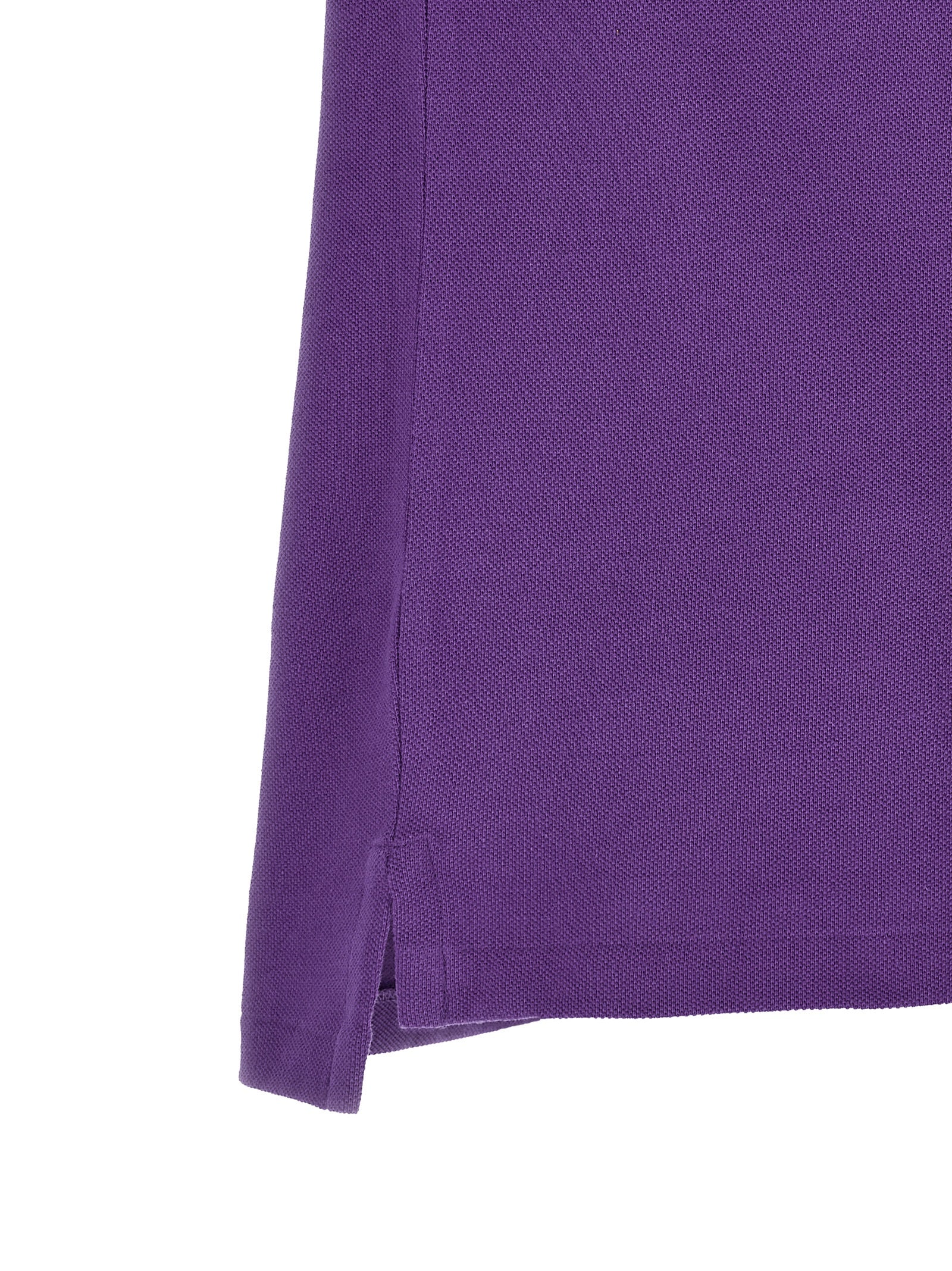 Lila Baumwoll-Poloshirt
