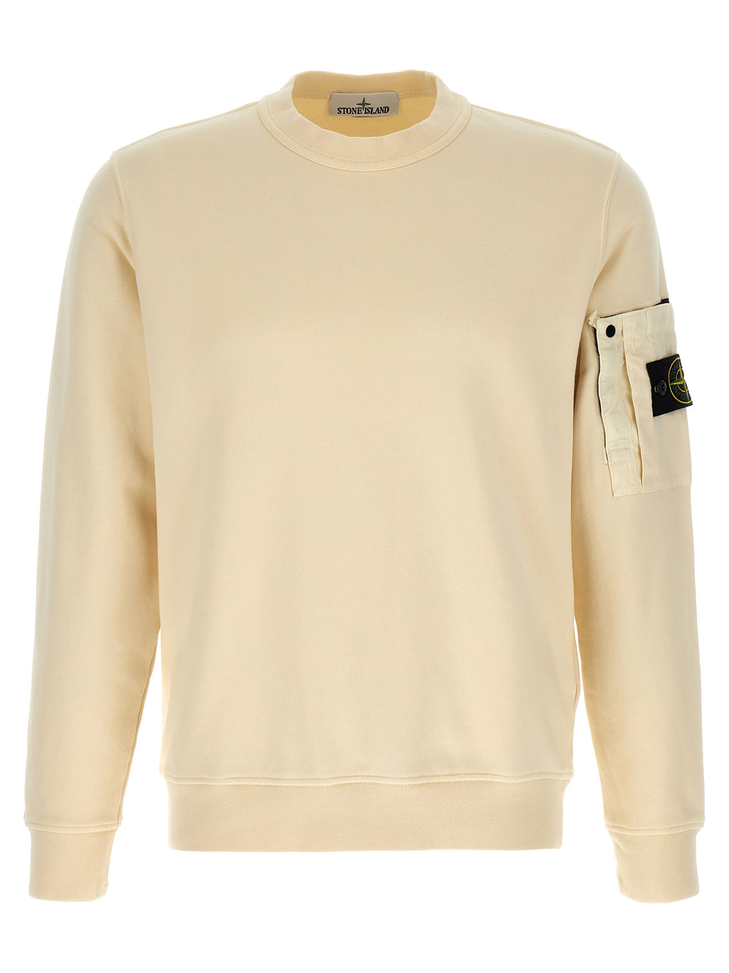 Beige Baumwoll-Sweatshirt