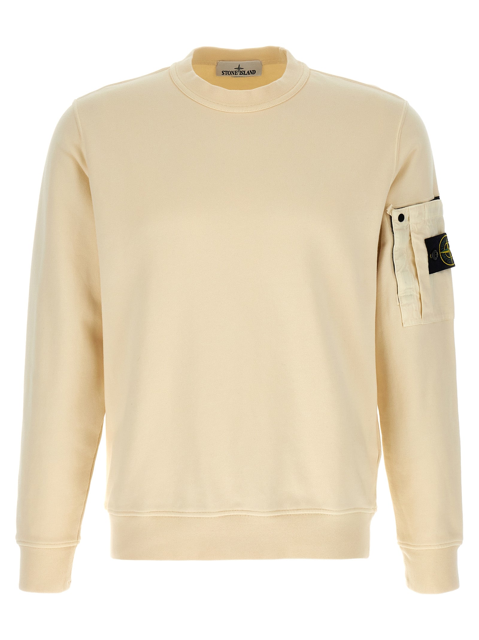Beige Baumwoll-Sweatshirt