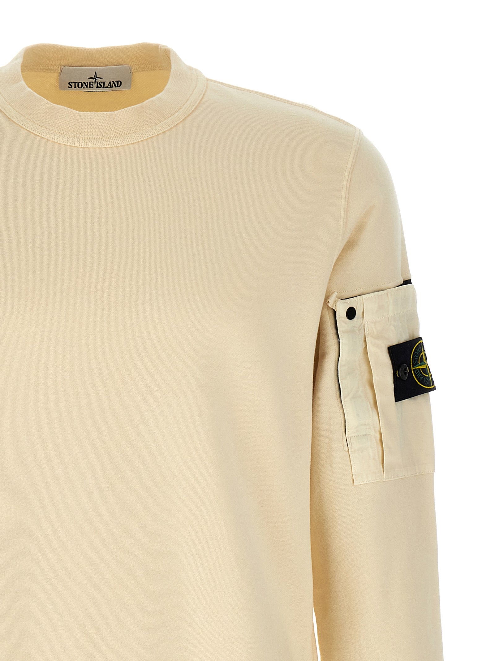 Beige Baumwoll-Sweatshirt