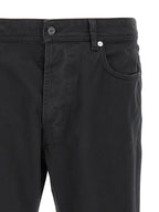 Schwarze Baumwoll-Jeans mit geradem Bein